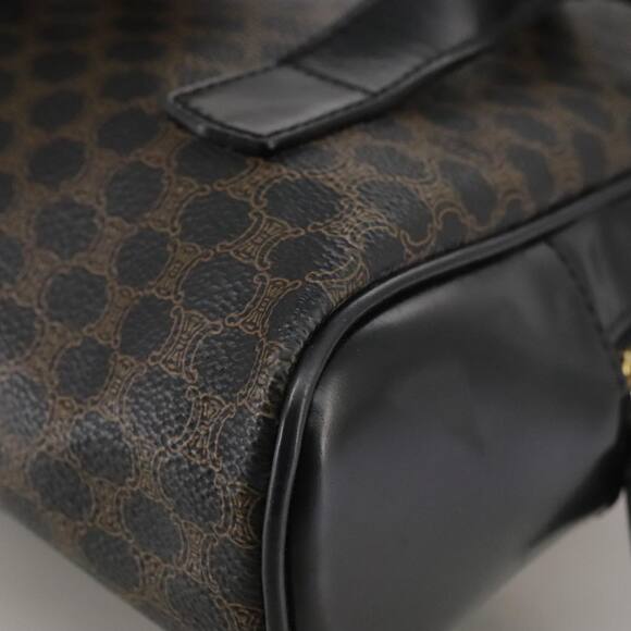 CELINE Macadam Canvas Backpack Pvc Leather Black Silver - Picture 10 of 16